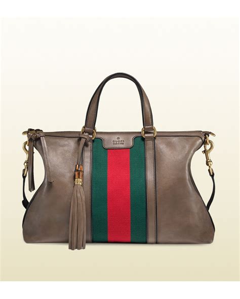 gucci rania leather top handle bag